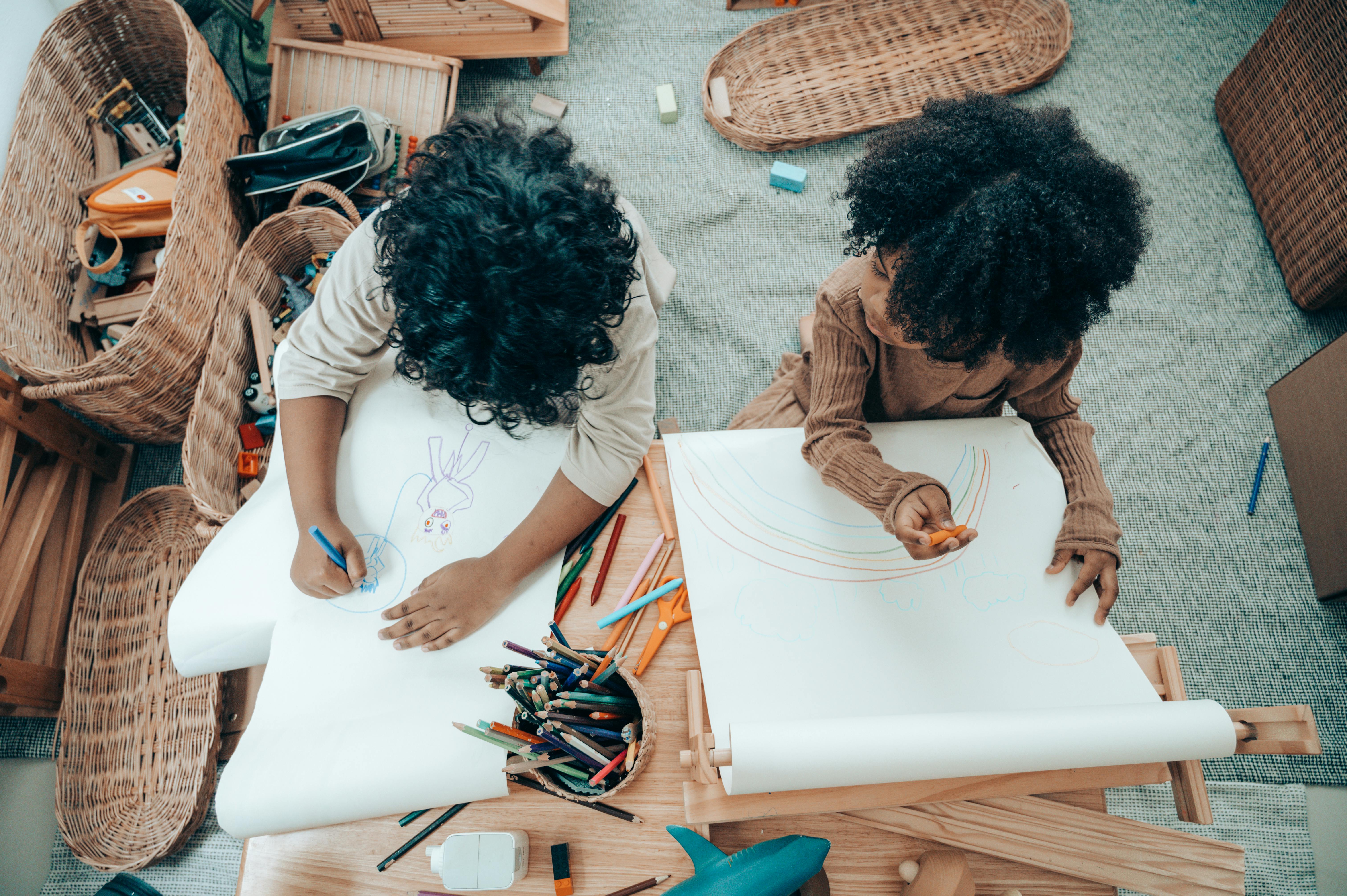 Kids doing homework